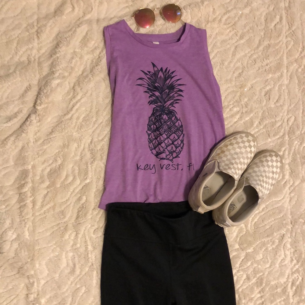 Purple Key West tank top.